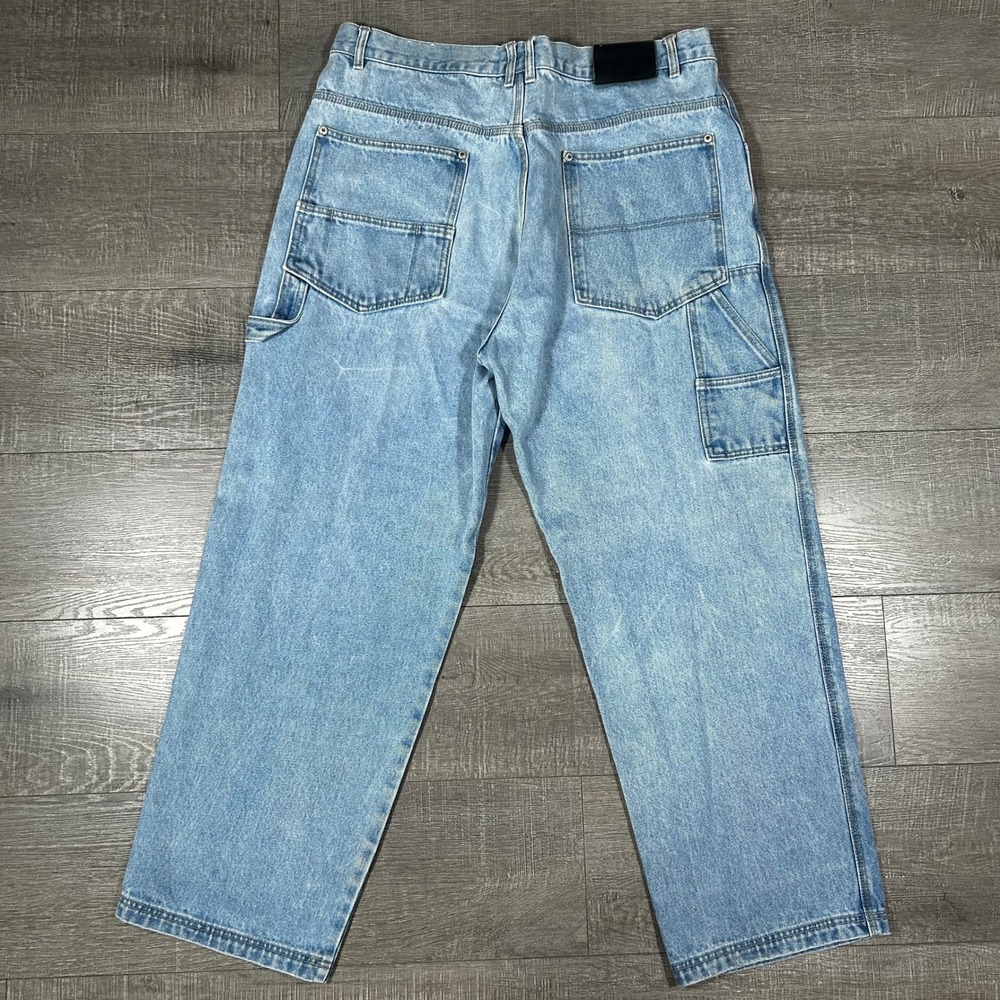 Vintage God Body Baggy Carpenter Jeans Mens 40x32 Light Wash Wide Leg 90s